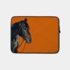 Mammals Black Horse Orange Background