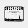 Cities Stockholm Black White Minimal Poster