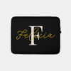 Personalized Black White Gold Monogram